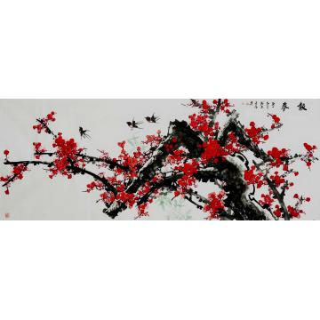 王长纯国画花鸟报春字画之家