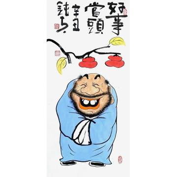 张海波国画人物好事当头字画之家