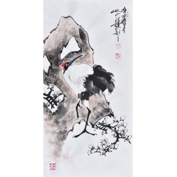 杨怀山国画花鸟鹤寿图字画之家