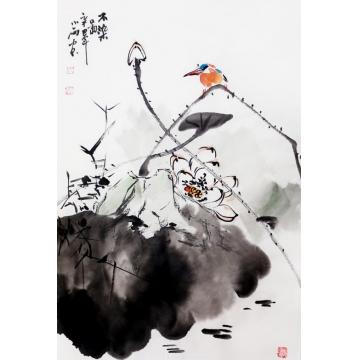 周小雨国画花鸟不染尘字画之家