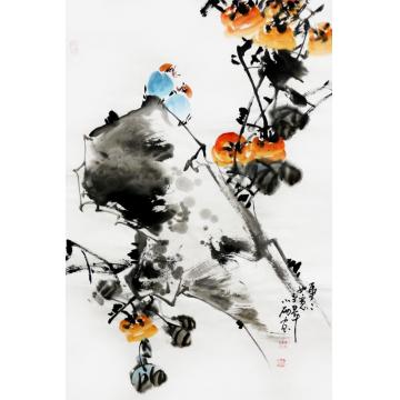 周小雨国画花鸟事事如意字画之家