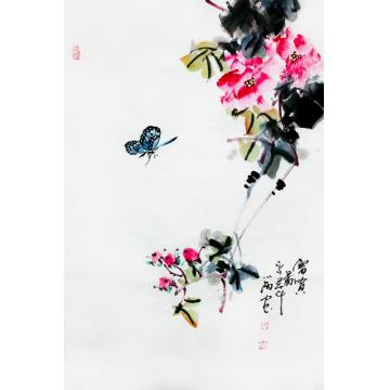 周小雨国画花鸟富贵图字画之家