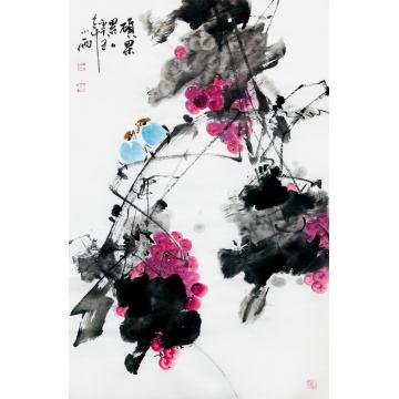 周小雨国画花鸟硕果累累字画之家