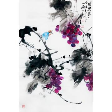 周小雨国画花鸟硕果累累字画之家