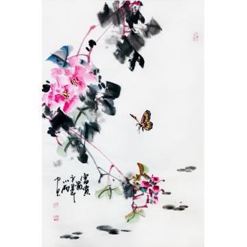 周小雨国画花鸟富贵图字画之家