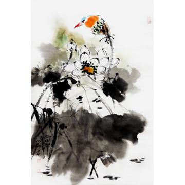 周小雨国画花鸟栖翠字画之家