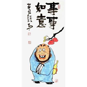 张海波国画人物事事如意字画之家