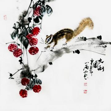 周小雨国画花鸟大利图字画之家