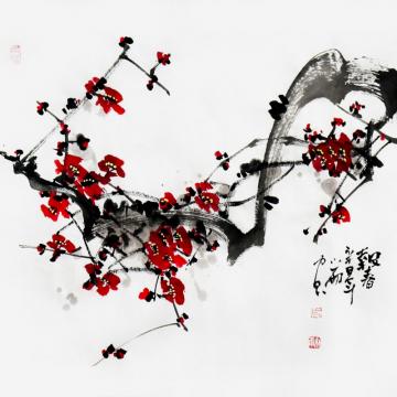 周小雨国画花鸟报春字画之家