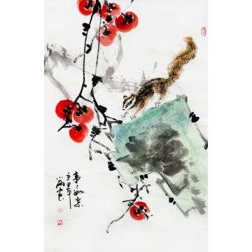 周小雨国画花鸟事事如意字画之家