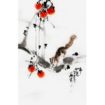周小雨国画花鸟事事如意字画之家