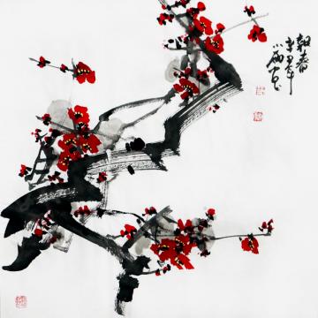 周小雨国画花鸟报春字画之家