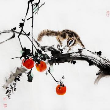 周小雨国画花鸟事事如意字画之家