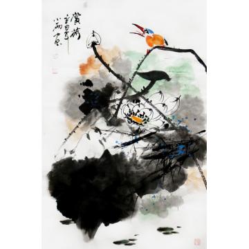 周小雨国画花鸟赏荷字画之家