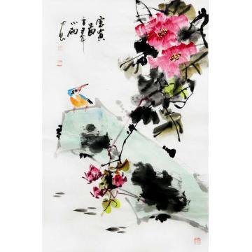 周小雨国画花鸟富贵图字画之家