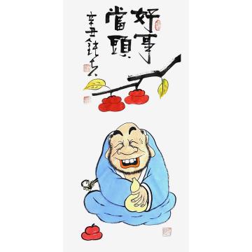 张海波国画人物好事当头字画之家