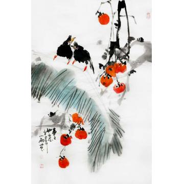 周小雨国画花鸟事事如意字画之家