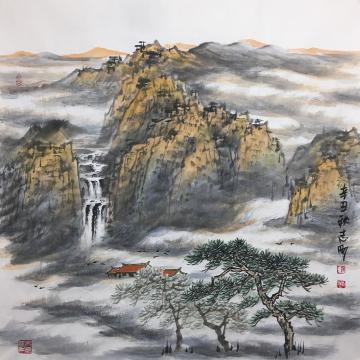吴志刚国画山水山居图字画之家