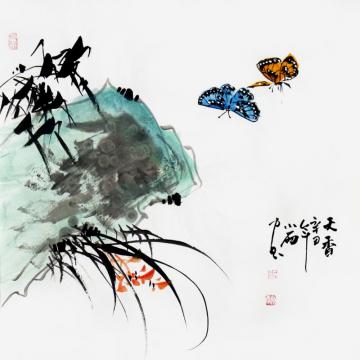 周小雨国画花鸟天香字画之家