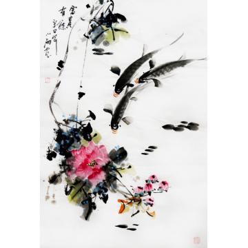 周小雨国画花鸟富贵有余字画之家