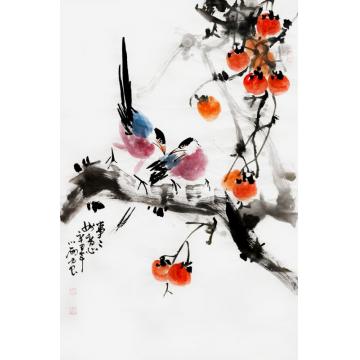 周小雨国画花鸟事事如意字画之家