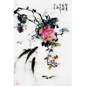 周小雨国画花鸟富贵有余字画之家