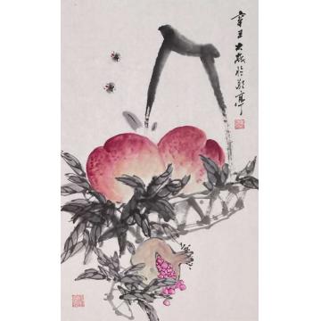 朱大成国画花鸟大寿图字画之家