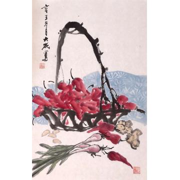 朱大成国画花鸟红红火火字画之家
