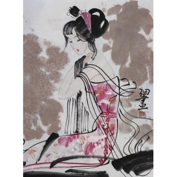 鲁叁田国画人物天姿国色字画之家