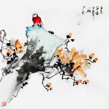 周小雨国画花鸟古玉留香字画之家