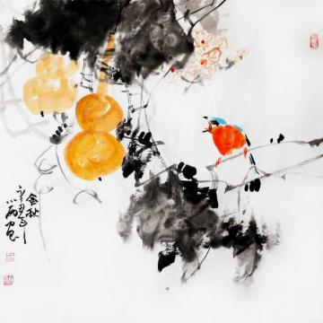 周小雨国画花鸟金秋字画之家