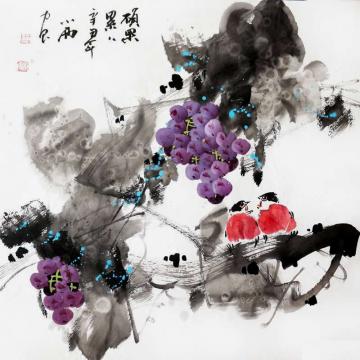 周小雨国画花鸟硕果累累字画之家