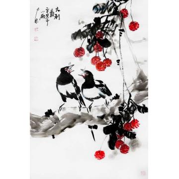 周小雨国画花鸟大利图字画之家