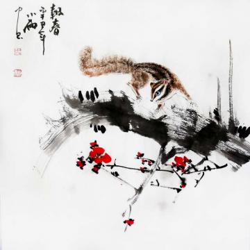 周小雨国画花鸟报春字画之家
