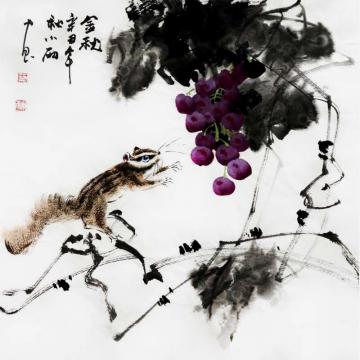 周小雨国画花鸟金秋字画之家