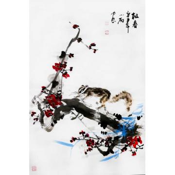 周小雨国画花鸟报春字画之家