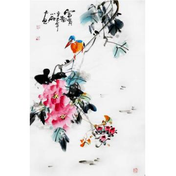 周小雨国画花鸟富贵图字画之家