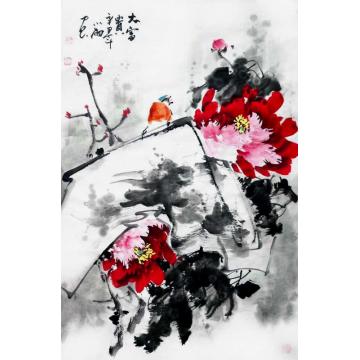 周小雨国画花鸟大富贵字画之家