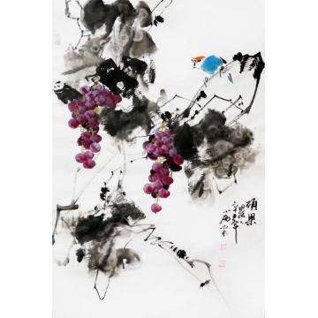 周小雨国画花鸟硕果累累字画之家
