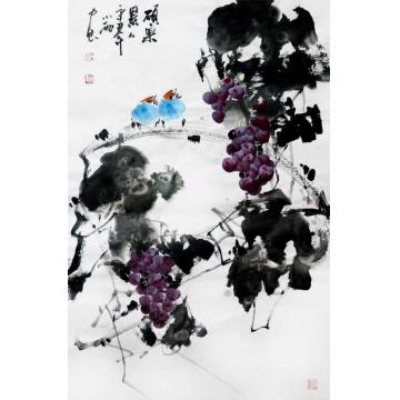 周小雨国画花鸟硕果累累字画之家