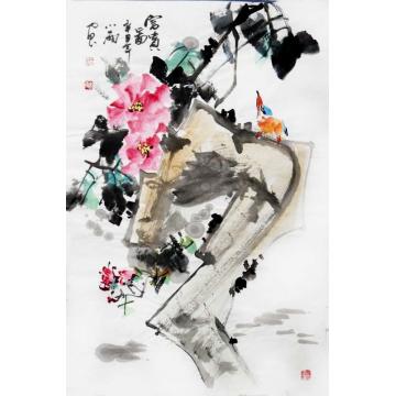 周小雨国画花鸟富贵图字画之家