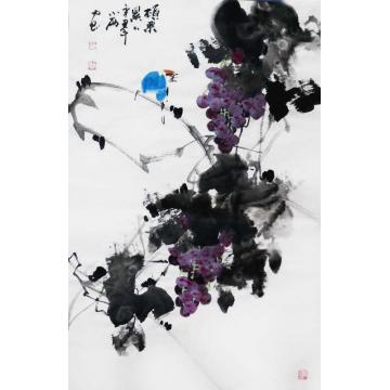 周小雨国画花鸟硕果累累字画之家