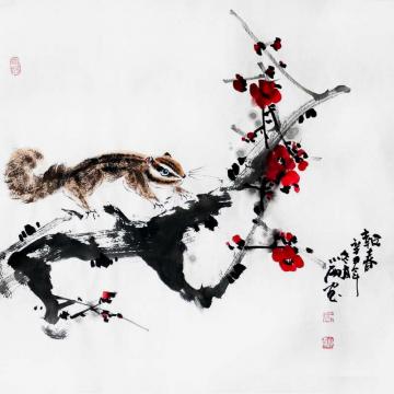 周小雨国画花鸟报春字画之家