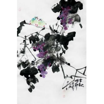 周小雨国画花鸟金秋时节字画之家
