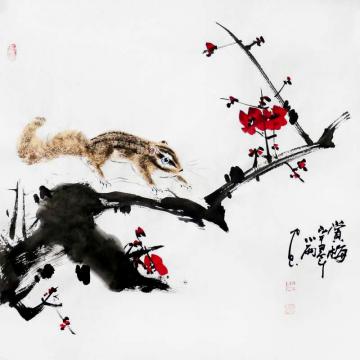 周小雨国画花鸟赏梅字画之家