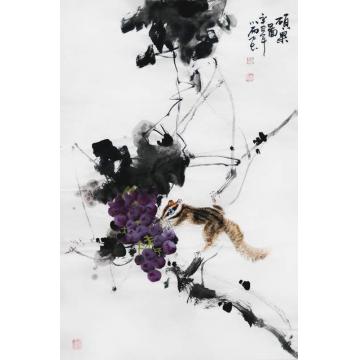 周小雨国画花鸟硕果图字画之家