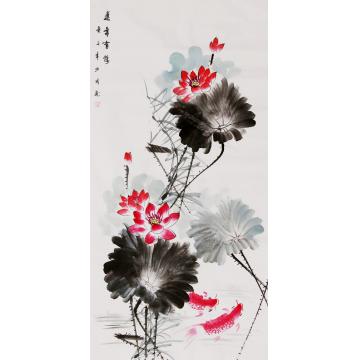 莫少成国画花鸟连年有余字画之家