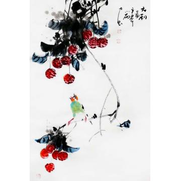 周小雨国画花鸟大利图字画之家