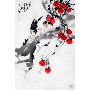 周小雨国画花鸟事事如意字画之家