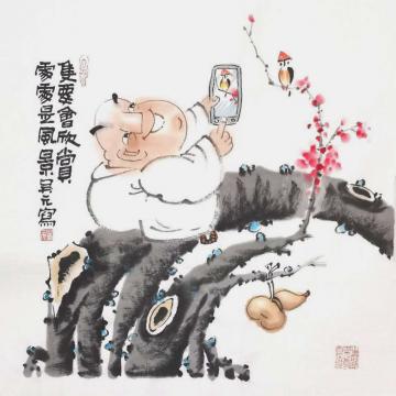 吴元国画人物处处是风景字画之家